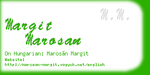 margit marosan business card